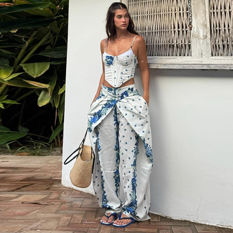 Sexy Printed Vest Trouser Wome - огляд і ціна Romper Floral Print