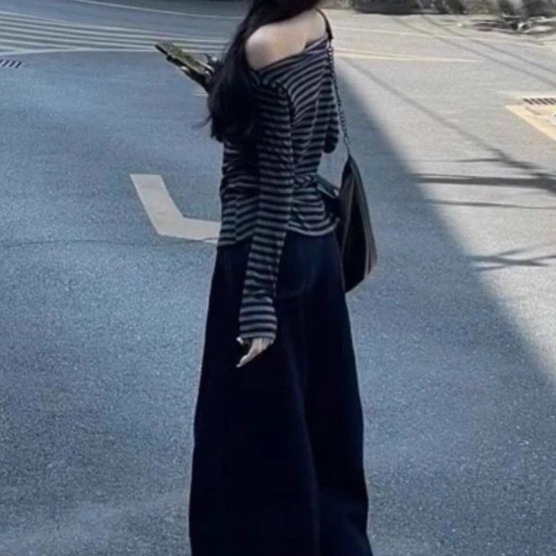 Women Vintage Striped Off Shou - огляд і ціна Blouse Off Shoulder
