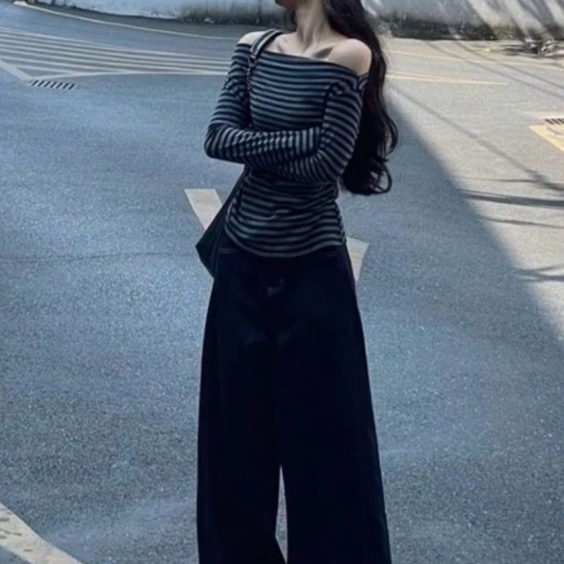 Women Vintage Striped Off Shou - огляд і ціна Blouse Off Shoulder